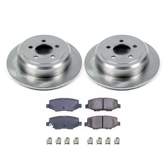 Ultimate Brakes Rear Semi-Metallic Brake Pad and Rotor Kit with Hardware WM80267