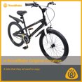 thumbnail image 3 of RoyalBaby Freestyle 20 Inch Kids Bike with Kickstand & Water Bottle, Black, 3 of 12