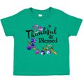 thumbnail image 3 of Inktastic Thankful and Blessed Inspirational Saying with Flowers Boys or Girls Baby T-Shirt, 3 of 5