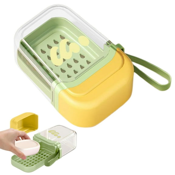 Preplabs Travel Soap Box Green Travel Soap Box for Bar Soap - Leakproof Shower Container for Gym/Camping