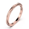 thumbnail image 2 of Twisting Wedding Ring 18K Rose Gold Over Silver Wedding Band, 2 of 4