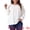 White, variant on DARING DIVA Women's Plus Crewneck Chiffon Swiss Dots Shirts Top 3X Caramel