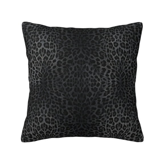 Throw Pillow Cover Cheetah Black Leopard 18x18 Decorative Pillow Cover Throw Pillowcase For Living Room Couch Sofa Bed