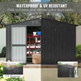 thumbnail image 4 of TOTAL Outdoor Storage Shed 10'x 8', Metal Garden Shed for Bike, Trash Can, Tools, Lawn Mowers, Pool Toys, Galvanized Steel Outdoor Storage Cabinet with Lockable Door for Backyard, Patio, Lawn, 4 of 7