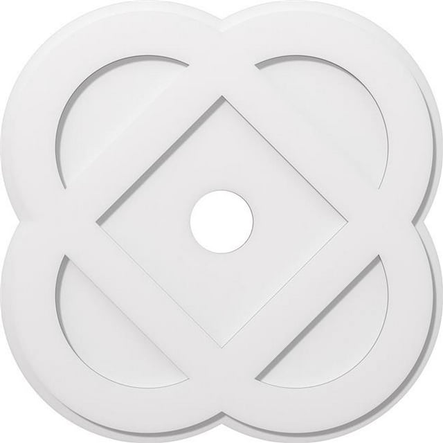 Ekena Millwork CMP28CE-04000 28 in. OD x 4 in. ID Square Charlotte Architectural Grade PVC Contemporary Ceiling Medallion
