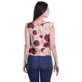 thumbnail image 3 of Moomaya Hauts en Jersey de Coton pour Femmes Sans Manches Imprimé Col Rond Tenue Décontractée, 3 of 4