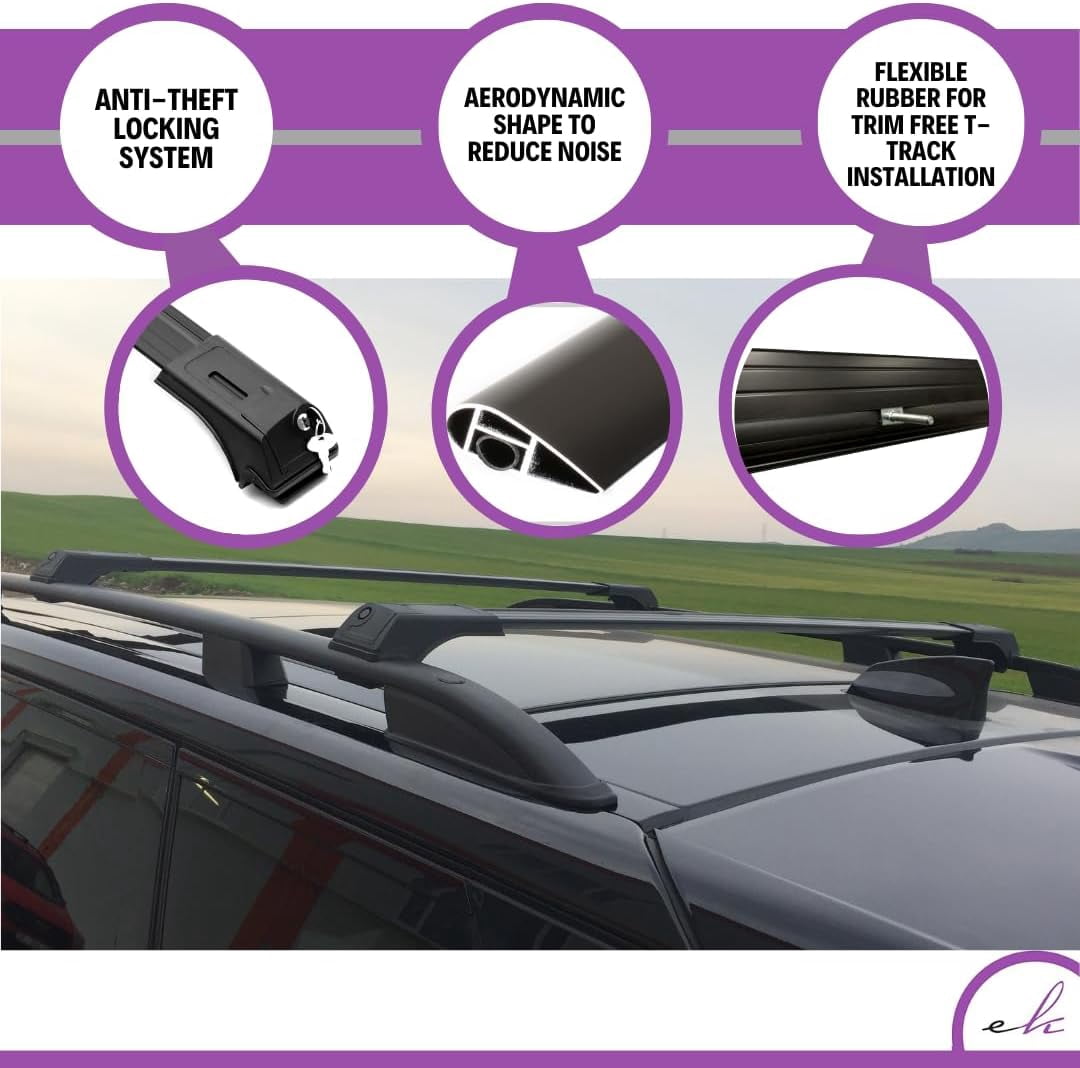 ERKUL Roof Rack System for Mitsubishi Outlander Sport ASX 2011-2024, Black