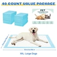 thumbnail image 2 of Euqvunn Puppy Pads 40-Pack, 31.5 x 36 Inch X-Large 6-Layer Disposable Pet Training Pads, Super Absorbent Leak Resistant Pee Pads for Dogs, Cats & Rabbits, 2 of 8