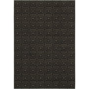 Garden Party Savannah Square House Indoor/Outdoor Rug, Black Tie, 8' x 10'4"