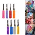 thumbnail image 1 of Peine de tiza para el cabello de 8 colores, tinte temporal para niñas y mujeres, no tóxico y lavable, ideal para carnaval, cosplay, fiestas, Navidad, Halloween y cumpleaños., 1 of 7