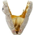 thumbnail image 4 of StyleSack Luxury Hand-Embellished Cat Rhinestone Evening Clutch - 3D Crystal Animal Purse with Detachable Chain | Party/Wedding/Gala Accessory, 4 of 6