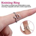 thumbnail image 4 of 2 uds anillos de ganchillo anillos de tensión de ganchillo anillo guía de hilo de ganchillo anillo de tejer anillos abiertos para dedos de aleación, 4 of 8
