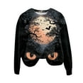 thumbnail image 5 of Godom Halloween Womens Sweatshirts Pumpkin Graphic Long Sleeve Tops Fall Winter Clothes Crewneck Cozy Outfits Pullover Fashion, 5 of 6
