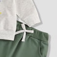 thumbnail image 7 of NOLDARES Toddler Baby Boy Clothes Fall Winter Fleece Outfits Letter Print Sweatshirt & Jogger Pants Set Size:2-3 Y,Grey, 7 of 7