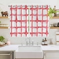 thumbnail image 2 of Red Buffalo Plaid Kitchen Curtains Window Panels, Farmhouse Check Stripes Retro Geometric Insulated Window Treatment Curtain, Grommet Curtains for Bedroom/Living Room/Bathroom, 2 Piece 52"Wx72"L, 2 of 8
