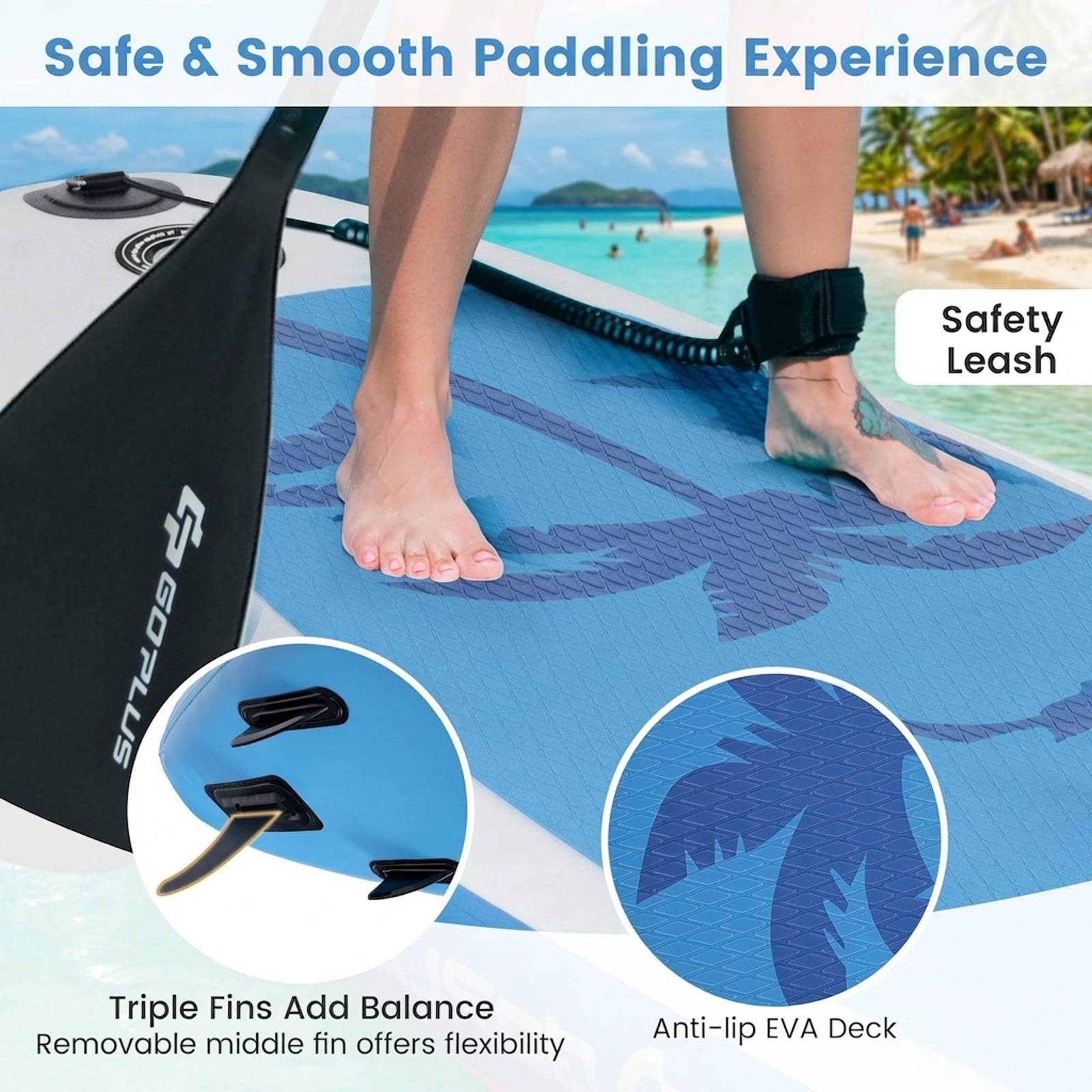Airfind Inflatable Stand Up Paddle Board with Accessories-L