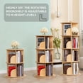 thumbnail image 6 of Duoku 360° Rotating Bookshelf Tower, 4-Tier Bookcase for Kids & Adults - Solid Wood Corner Shelf, 6 of 7