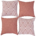 thumbnail image 4 of SUSIELADY Throw Pillow Covers Set of 4, 18"x18" Linen Decorative Square Couch Sofa Cushions, Accent Home Decor, Living Room, Bedroom, Chair, Coral, 4 of 7