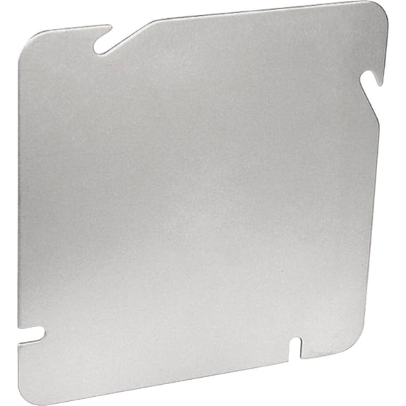 Topaz Steel Square Electrical Box Cover - Durable Galvanized - 4-11/16 In