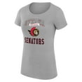 thumbnail image 2 of Women's G-III 4Her by Carl Banks Heather Gray Ottawa Senators Super-Slim Fit Lightweight Team Logo Graphic T-Shirt, 2 of 3