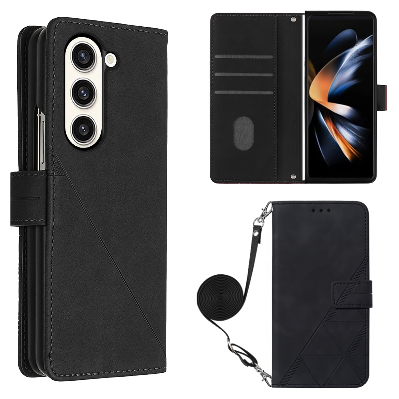 Crossbody Phone case for Samsung Galaxy Z Fold 5 case with Shoulder