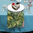 thumbnail image 4 of Nawy Tropical Summer Hawaiian Flower Palm Leaves Polyester Dinner Napkin 2 PCS, 4 of 7