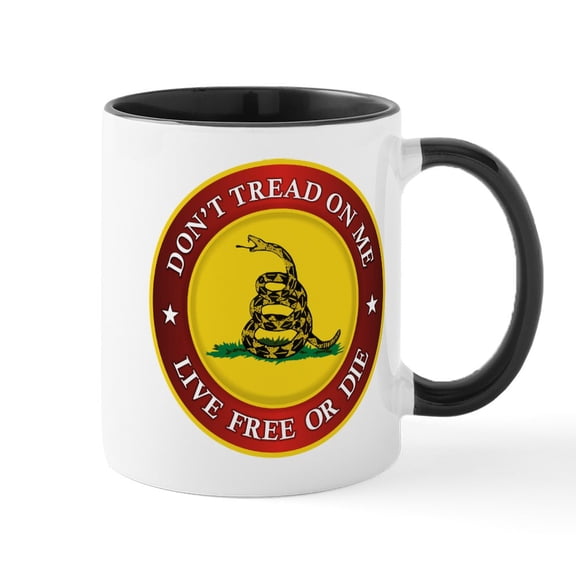 CafePress - DTOM Gadsden Flag (Logo) - 11 oz Ceramic Mug - Novelty Coffee Tea Cup