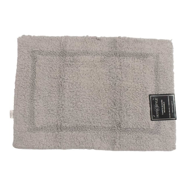 Tapete de Baño Hotel Style 43 x 61 cm Diseño Ultra Suave y Absorbente Color Gris
