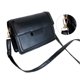thumbnail image 4 of Bolso de hombro de piel sintética ajustable, elegante y con cierre a presión para un estilo elegante de oficina, color negro, talla única, 4 of 8