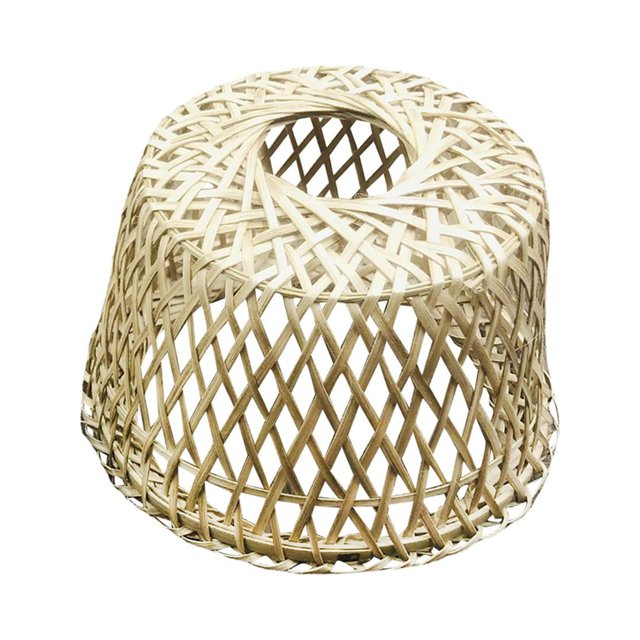 GROWTH TANK Bamboo Weave Hanging Lamp Shade Handmade for Home Hallway Replacement Chandelier B