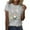 Gray, variant on QUNYINEY Short Sleeve Shirts for Women Trendy Pullover Crew Neck Easter Casual Tops Loose Tops for Women