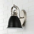 thumbnail image 6 of JONATHAN Y Phineas 7" 1-Light Adjustable Farmhouse Bohemian Iron LED Vanity Light, Black/Nickel, 6 of 9