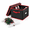 Black & Red-17 x 12 x 10 inches, variant on Mas Light Storreels - Organizer With 4 Plastic Wheels Fits 200 Mini Lights Per Spool Strong & Durable Materialed Reinforced Handl