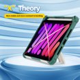 thumbnail image 5 of SaniMore Case for for iPad Mini 6 8.3", Pen Holder + Hidden Kickstand Lens Protetcion Anti-drop Shockproof Heavy Duty Protective Cover for iPad 10th, BlackGreen, 5 of 6