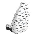 thumbnail image 2 of Wukai Cute Shark Full Set Car Seat Covers with Soft Padding Universal Auto Front Seats Protector and Cushion Mat, 2 of 5