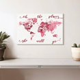 thumbnail image 2 of Elephant Stock Places She Will Go World Map Wall Art - Horizontal Canvas Wall Art - Living Room Wall Decor - Hobbies And Lifestyle Canvas - Pink And White Decor - 12" x 8", 2 of 8