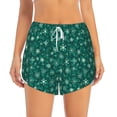 thumbnail image 2 of Rateoe Christmas Snowflakes Printed 2 in 1 Women's Workout Shorts for Athletic Gym Running Shorts with Phone Pockets-X-Large, 2 of 7