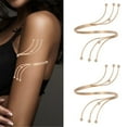 thumbnail image 2 of Open Cuffs Upper Arm Bracelet Stylish Coild Armband Arm Decorative Accessories, 2 of 16
