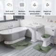 thumbnail image 5 of Sage Green Marble Bath Mat 3 Piece Bathroom Rug Set, Modern Abstract Art Ink Painting Non Slip Bath Rug Contour Mat and Toilet Lid Cover, Absorbent Shower Mats Soft Bath Rugs and Mats Sets, 5 of 8