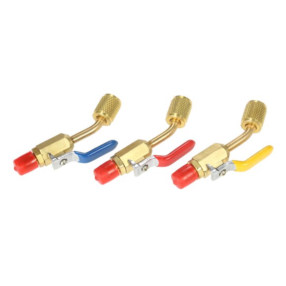 Valve,Color Coded R410a Valves R410a R134a Shut Valve 3pcs Air Ball Valve Ses Inch Sae R410a Valve 1/4 Inch 1/4 Inch Sae Qinquan