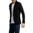 thumbnail image 5 of MODA NOVA Big & Tall Men Solid Color Pockets Long Sleeve Knit Blazer Black XL, 5 of 6