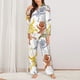 thumbnail image 2 of Fotbe Cartoon Monkey Conjunto de Pijama de Manga Larga para Mujer con Estampado, Ropa de Dormir de 2 Piezas, Conjunto de Casa Suave y Cómodo con Bolsillos-Medium, 2 of 7