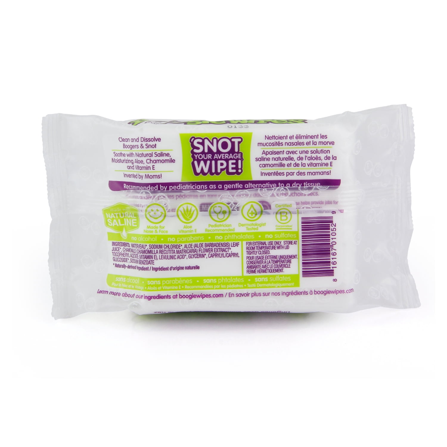 Boogie Wipes, Simply Unscented Saline Baby Wipes, 45 Count