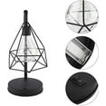 thumbnail image 6 of LINLIN Vintage Metal Table Lamp with Copper Wire Edison Bulb,Diamond Shape Black Retro Iron Desk Lamp Battery Operated BedsideNight Lights for Bedroom Office Wedding Party Decoration, 6 of 9