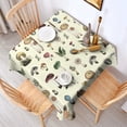 thumbnail image 2 of Colorful Mushroom Frog Black Pattern Square Tablecloth,Waterproof Square Table Cover,Wipeable Spillproof Washable Table Cover for Home Kitchen Party Decor 52"x52"(132x132cm), 2 of 6