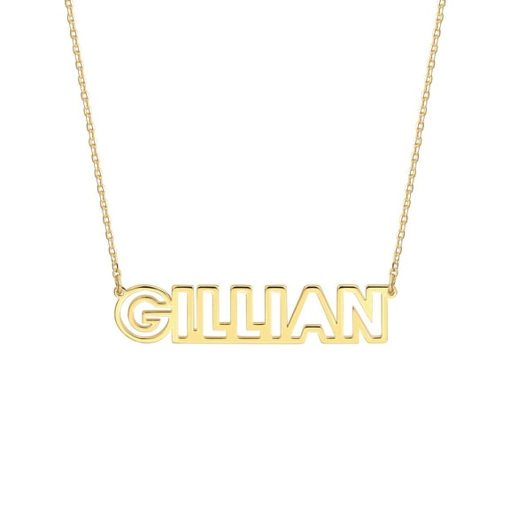 Personalized Planet Women's Open Uppercase Name Necklace