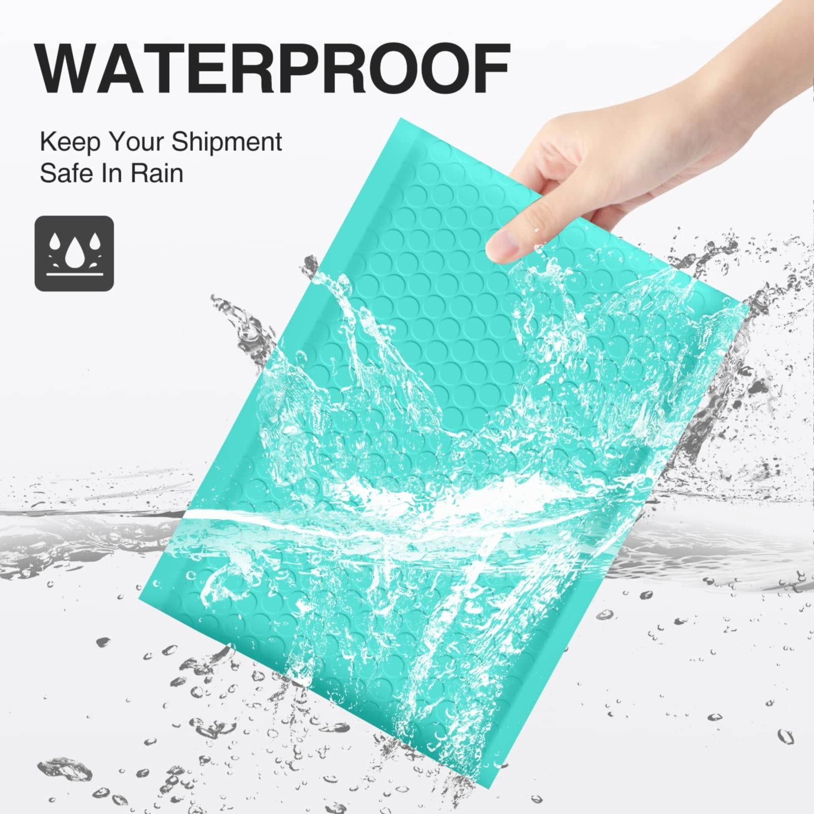 CMrtew Bubble Mailers 12x16 Inch Teal 50 Pack Usable Size 12x15 Inch Poly Padded Envelopes Small Business Mailing Packages Opaque Self Seal Adhesive Waterproof Boutique Shipping Bags for Jewelry