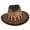 Brown, variant on Kenny K  Distressed Faux Leather Western Hat with Faux Animal Teeth (Men)