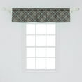 thumbnail image 2 of Ambesonne Abstract Valance Pack of 2, Classic Plaid Inspired, 54"X12", Redbrown Slate Blue, 2 of 3