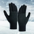 thumbnail image 2 of BKQCNKM Gloves for Cold Weather Winter Gloves Knitted Gloves Qiu Dong Men with Hair Thickening Warm Screen Outdoor Wool Knitted Gloves Winter Gloves Women, Black One Size, 2 of 3